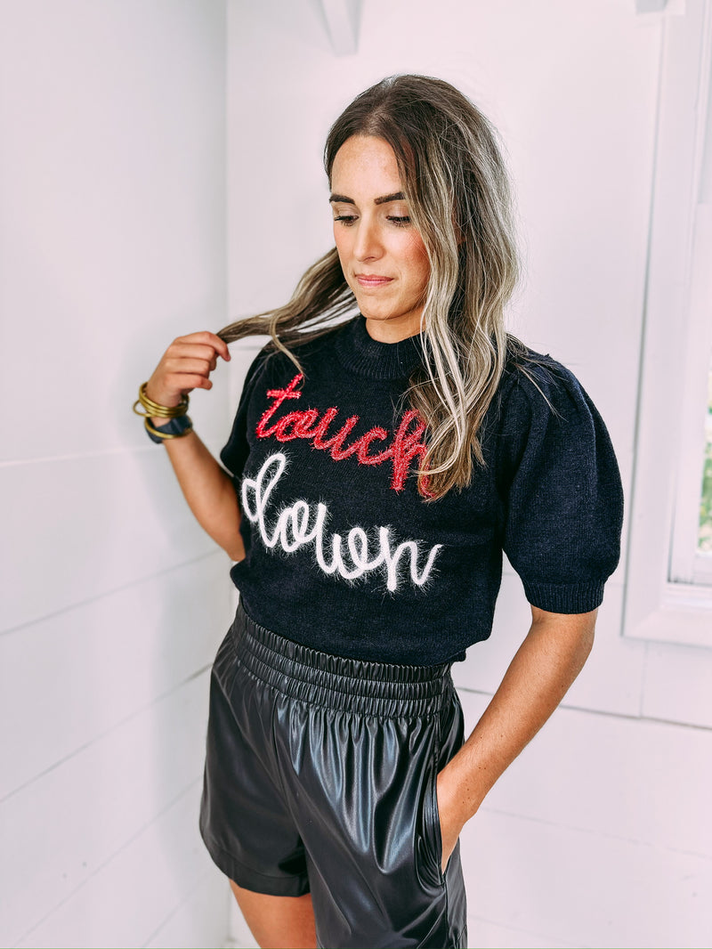 Touchdown Puff Sleeve Sweater