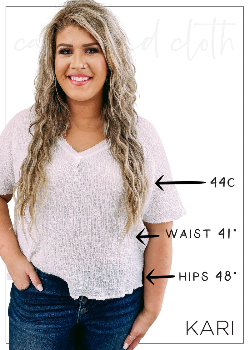 Kari Short Sleeve Top - red