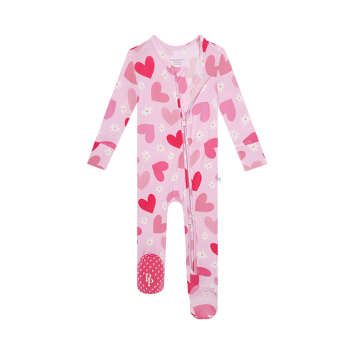 Daisy Love Footie Zippered One Piece