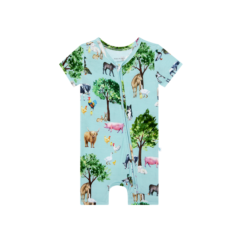 Brayden Short Sleeve Zippered Shorties