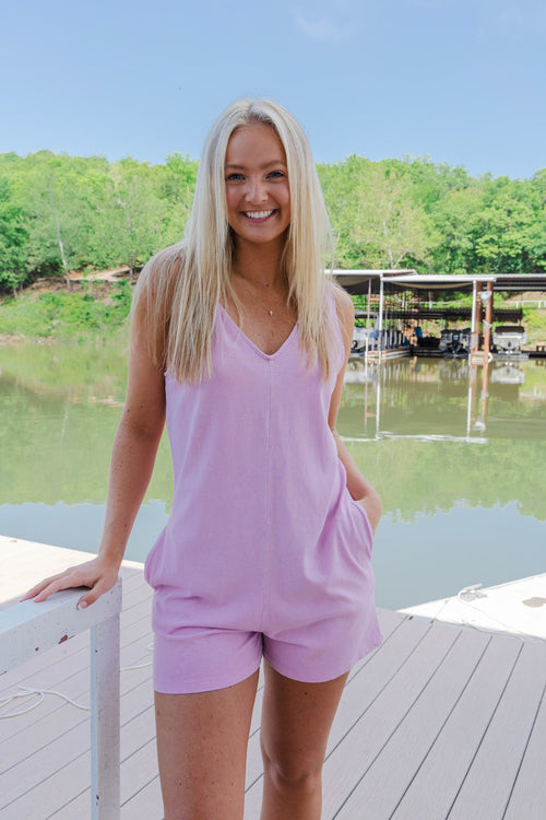 Rayna Relaxed Romper - Pink