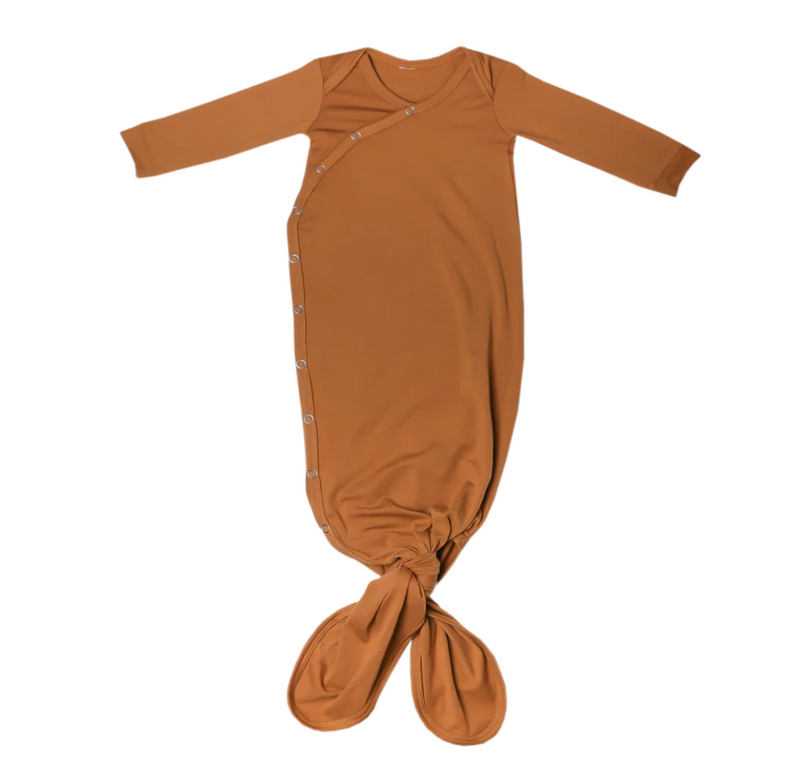 Camel Newborn Knotted Gown