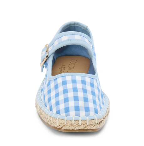 Meg Mary Jane Flat- Blue Gingham