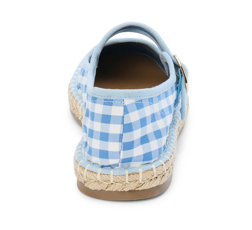 Meg Mary Jane Flat- Blue Gingham
