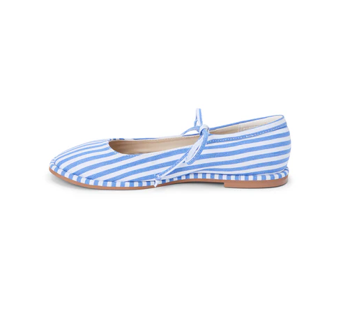 Gerry Blue Stripe Ballet Flat