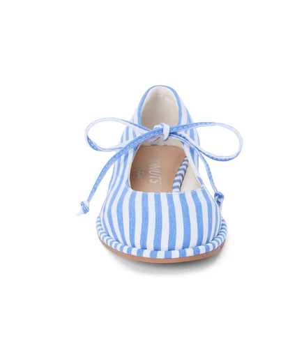 Gerry Blue Stripe Ballet Flat