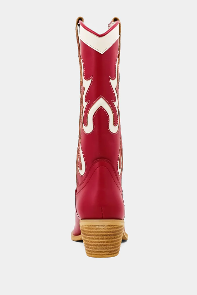 YAYA Cowboy Boots - Dark Red