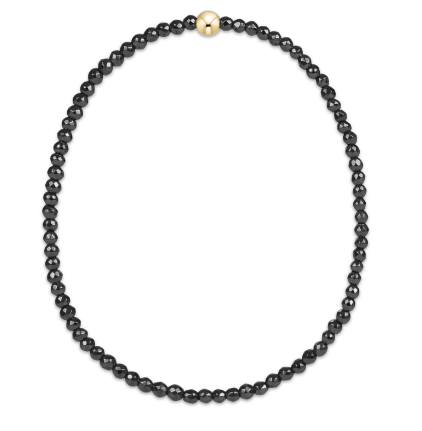 Faceted Hematite 2mm Bead Bracelet