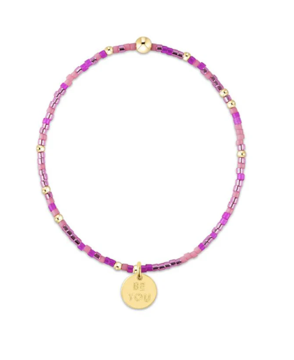 egirl Hope Unwritten Bracelet - Back To The Fuchsia - be you. Small Gold Disc