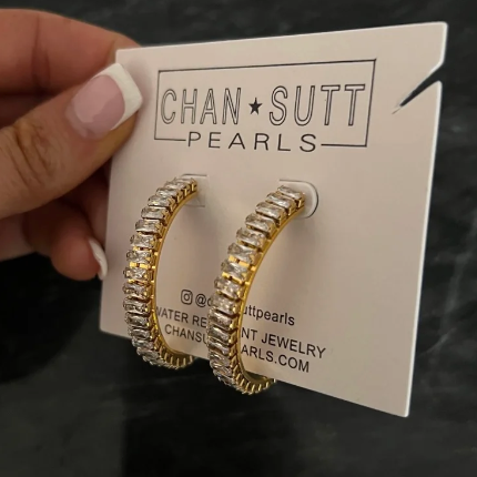 Large Diamond Hoops