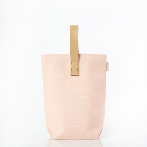 Leather-Grip Wine Carrier - Powder Pink