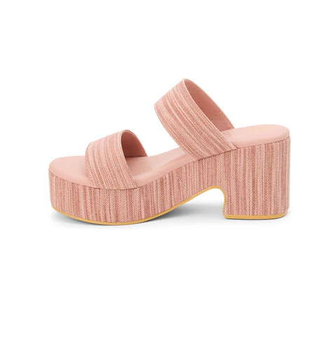Ocean Ave Platform Heel - Blush