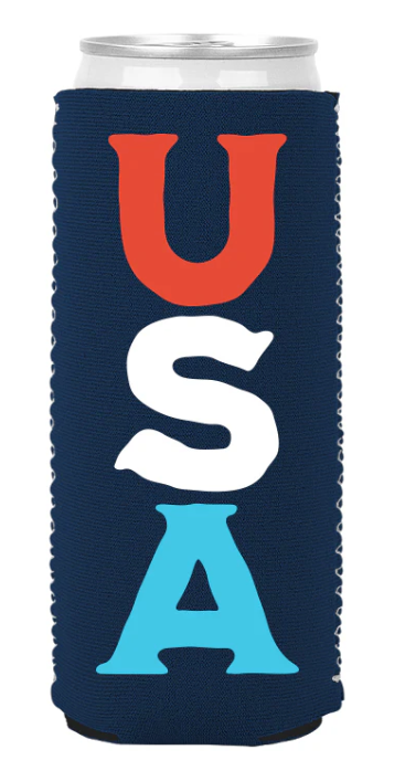 USA Slim Can Coozie