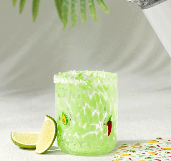 Taco Night Charm Glass