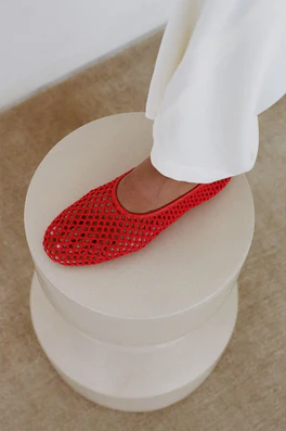 Marta Woven Flat - Red