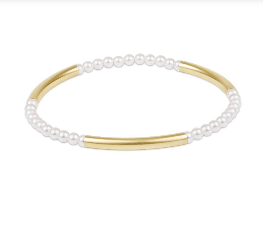 Bliss Bar 3mm Bracelet - Pearl