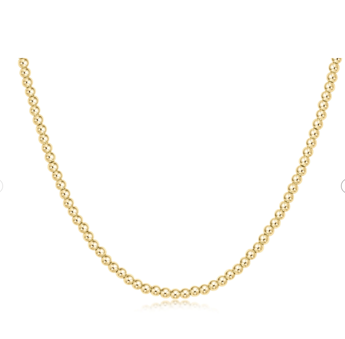 15" Classic 3mm Beaded Choker