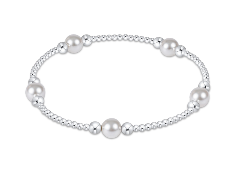 Purpose 6mm Bracelet - Sterling Silver & Pearl