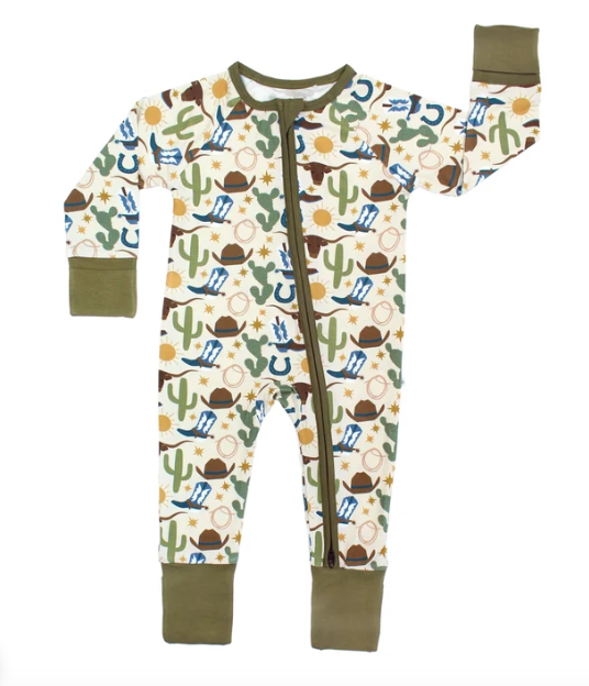 Howdy Western Bamboo Convertible Pajamas
