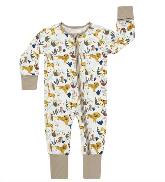 Jungle Friends Bamboo Convertible Pajamas