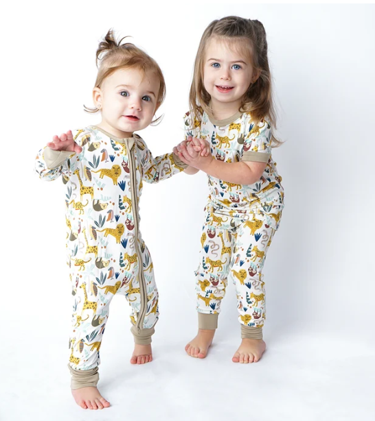 Jungle Friends Bamboo Convertible Pajamas