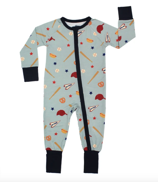 Play Ball Baseball Bamboo Convertible Pajamas