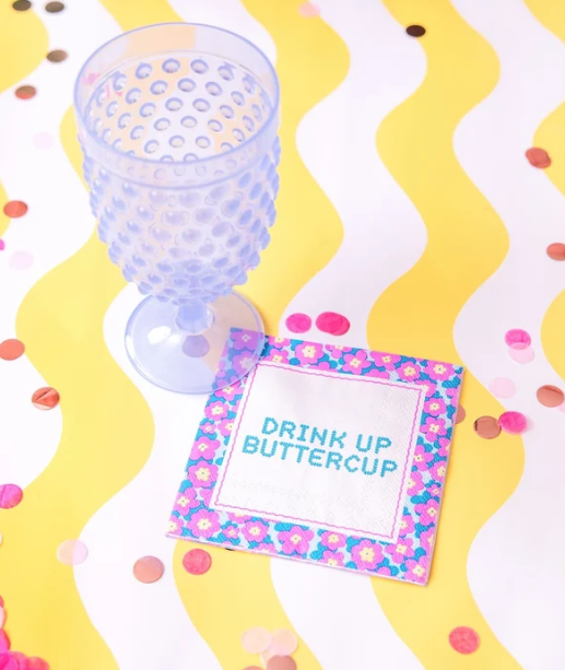 Drink Up Buttercup Napkins