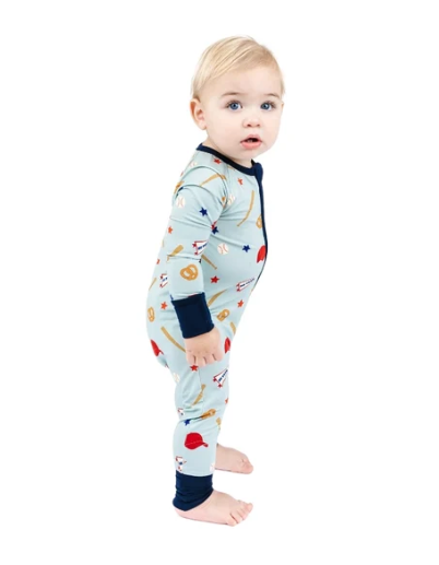 Play Ball Baseball Bamboo Convertible Pajamas