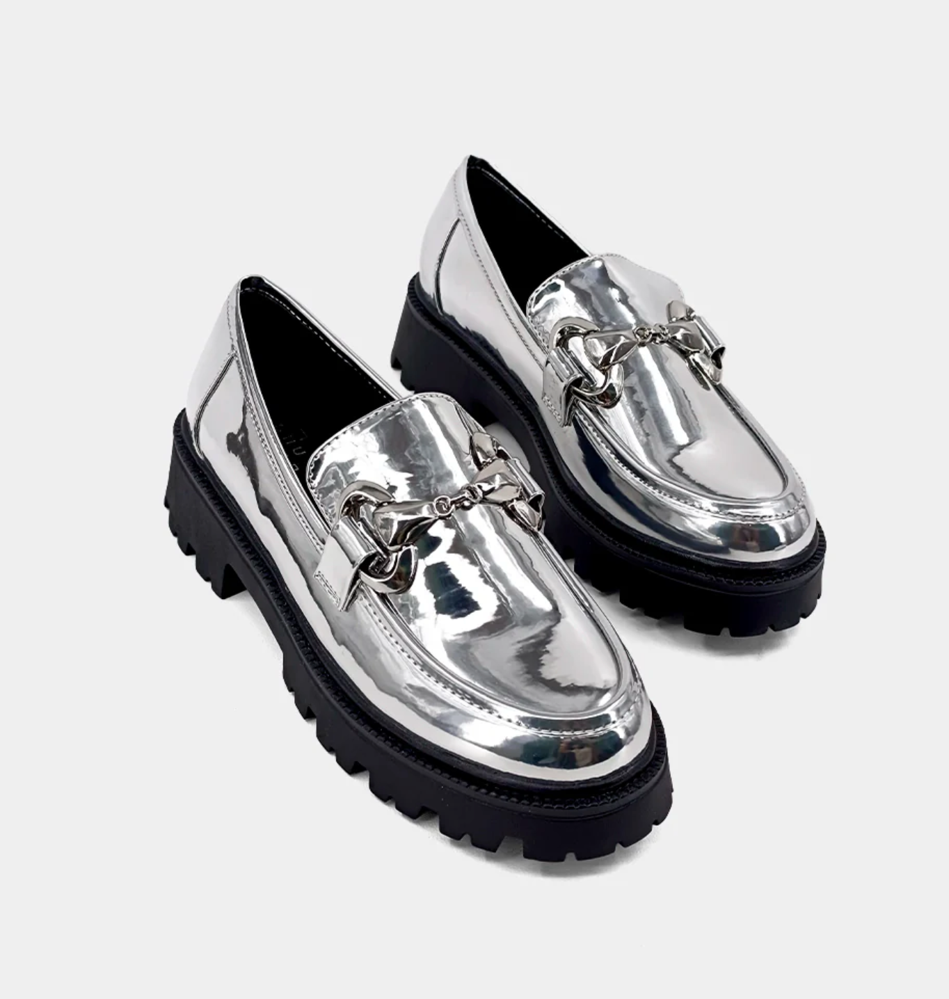 Tatiana Chunky Loafers - Silver