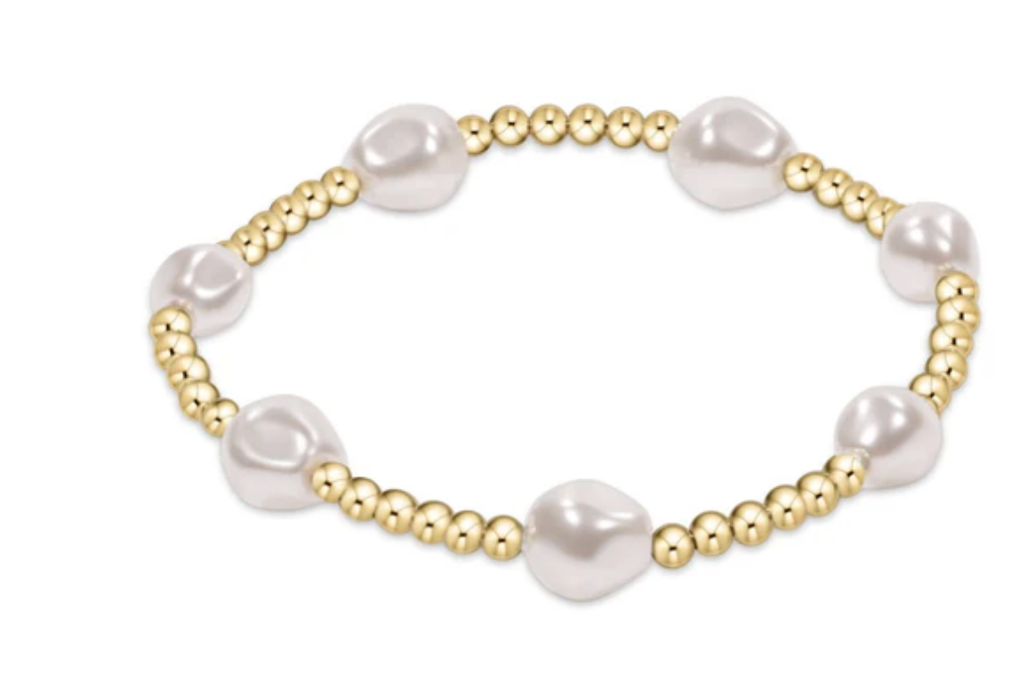 EXTENDS Admire 3mm Bracelet - Gold & Pearl
