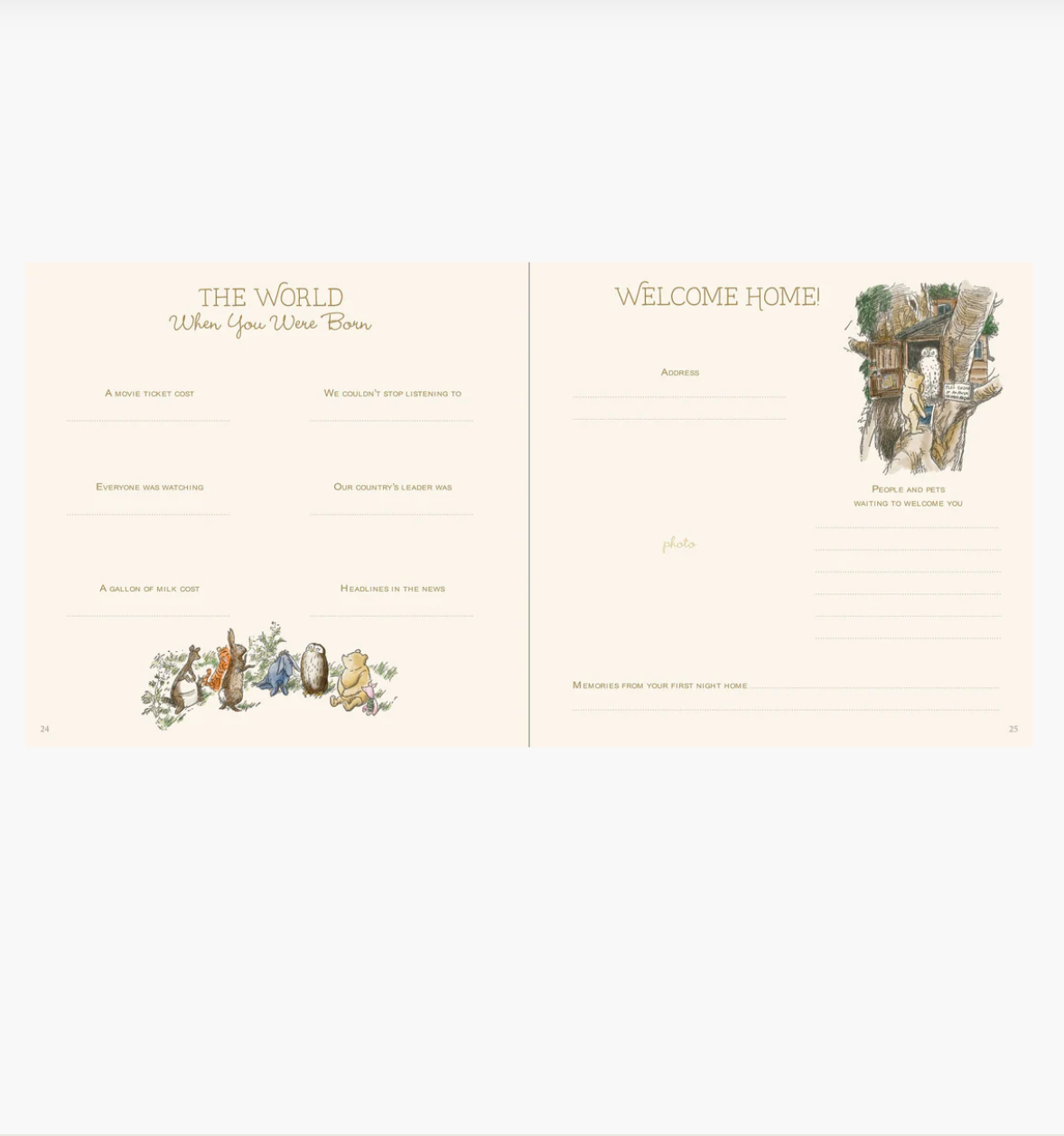 Winnie-the-Pooh Baby Book The First Five Years
