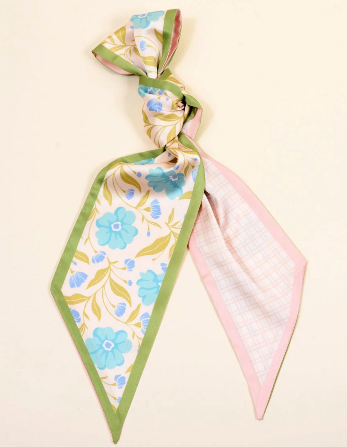 Twirl & Tie Scarf Accessory - Poppin Petals Aqua