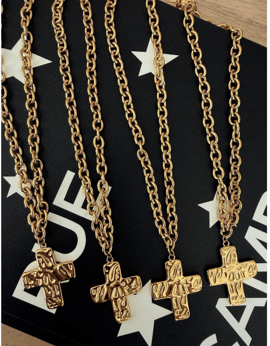 The Hammered Cross Necklace
