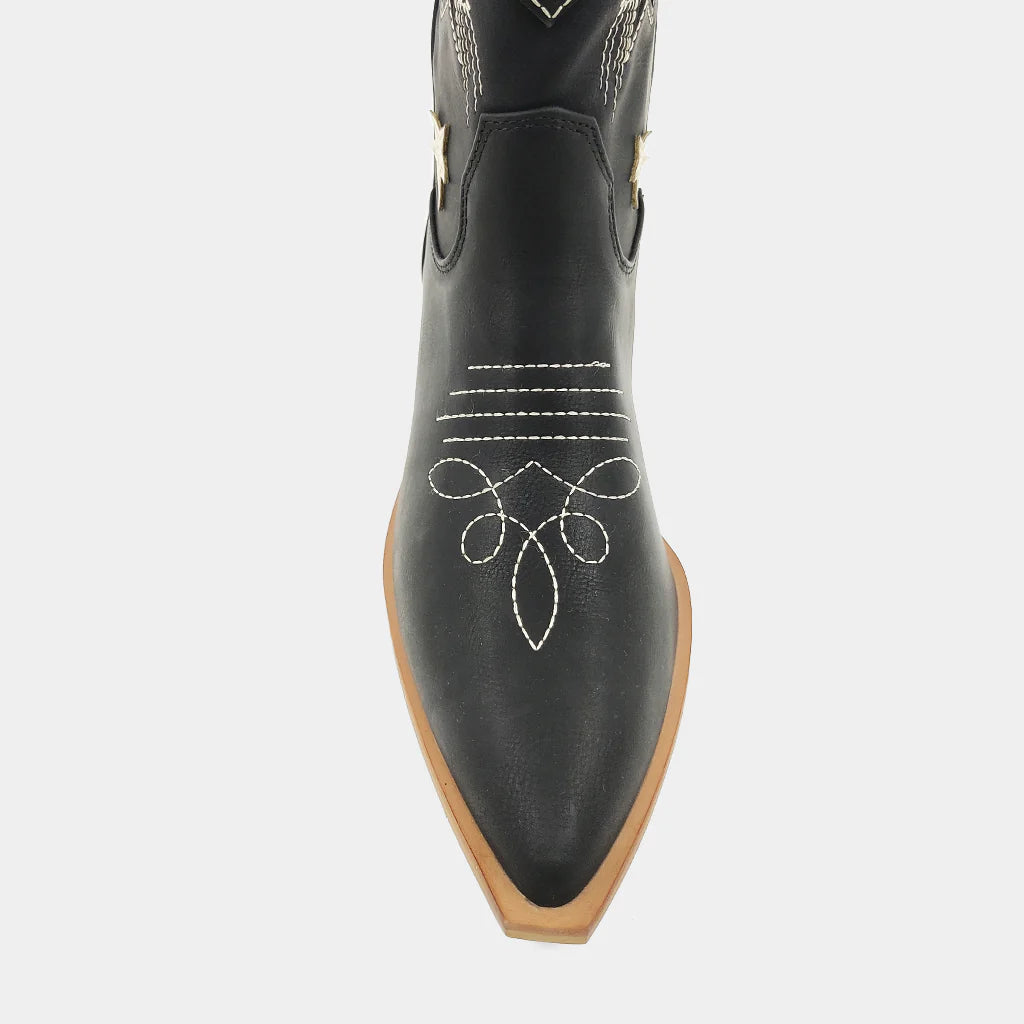 Valencia Cowboy Bootie- Black