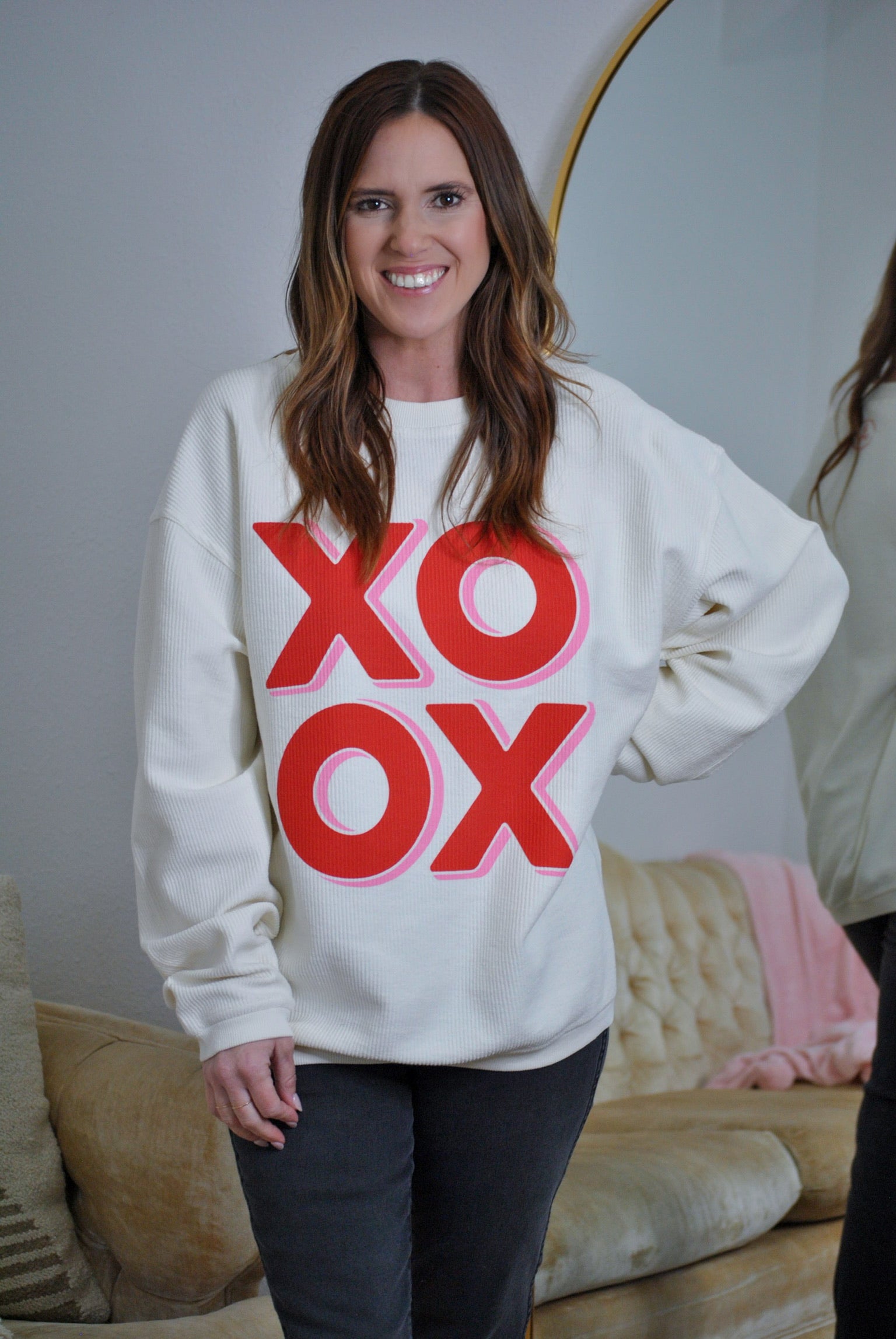 XOXO Cord Sweatshirt