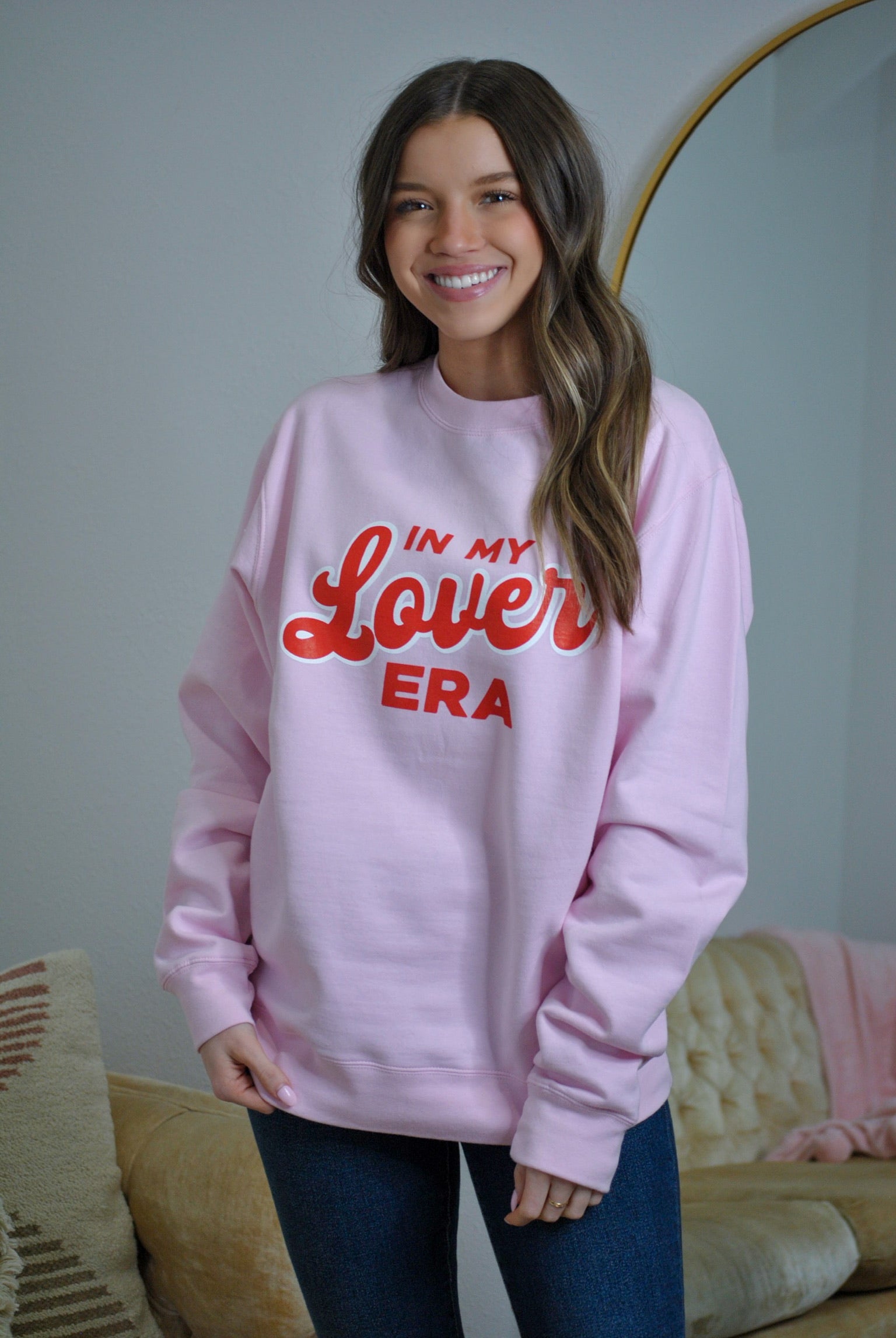 In My Lover Era Sweatshirt - Light Pink