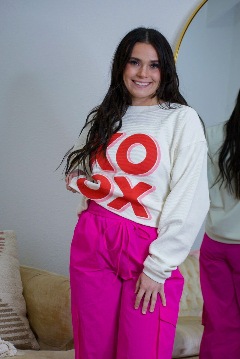 XOXO Cord Sweatshirt