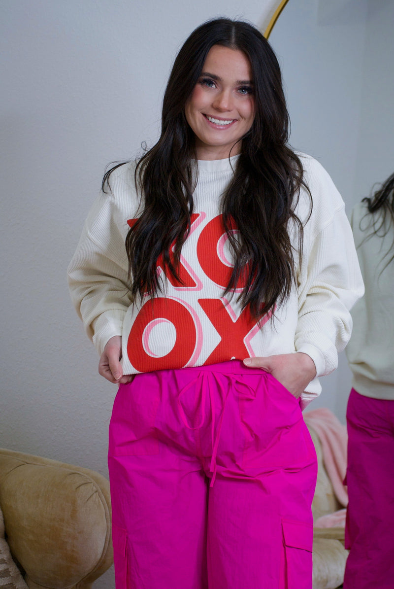 XOXO Cord Sweatshirt