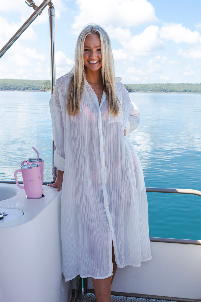 Turks & Caicos Sheer Cover Up Dress