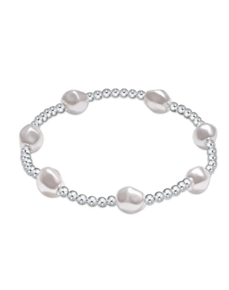 Admire Sterling 3MM Bead Bracelet-Pearl