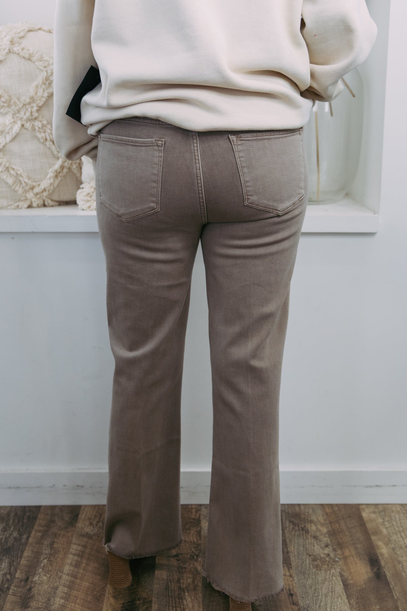 [Dear John] Jeanne Mid Rise Cropped Flare Jeans - Mink