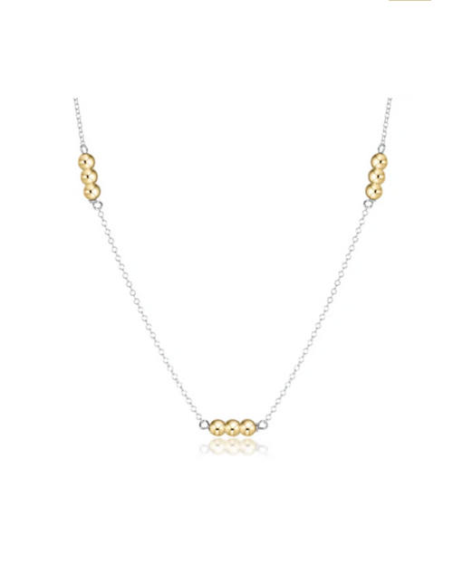 Choker Joy Simplicity Chain Sterling Mixed Metal- 3mm Gold