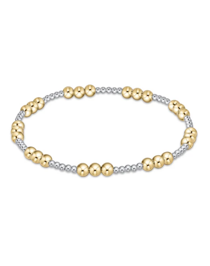 Classic Joy 4mm Bead Bracelet - Mixed Metal