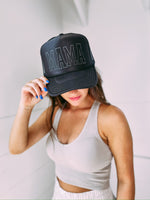 MAMA Outline Trucker Hat- Black