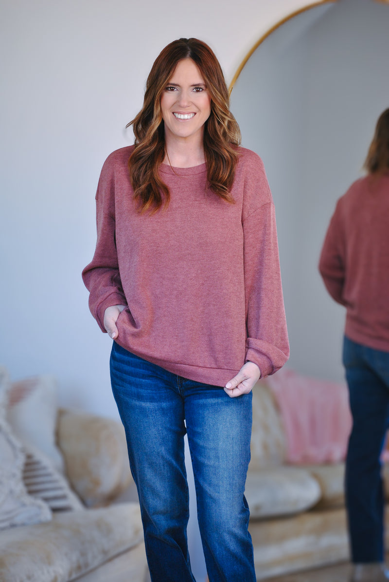 The Natalie Basic Top - Dusty Pink