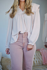 Dare To Jump Blouse - oatmeal