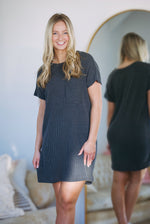 More The Merrier Knit Dress- Charcoal