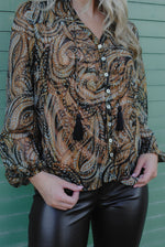 With It Top - brown paisley