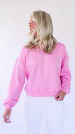 Pike Crop Pullover - Hibiscus