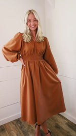 Fallon Midi Dress - Brown